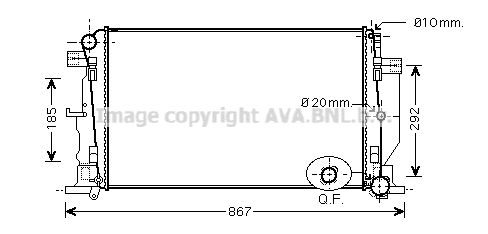 AVA QUALITY COOLING Радиатор, охлаждение двигателя MS2444